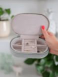 Stackers Oval Travel Jewellery Case, Pebble Grey