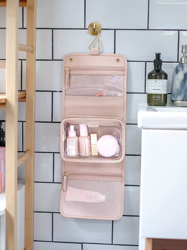 Stackers Travel Hanging Wash Bag, Blush Pink 2