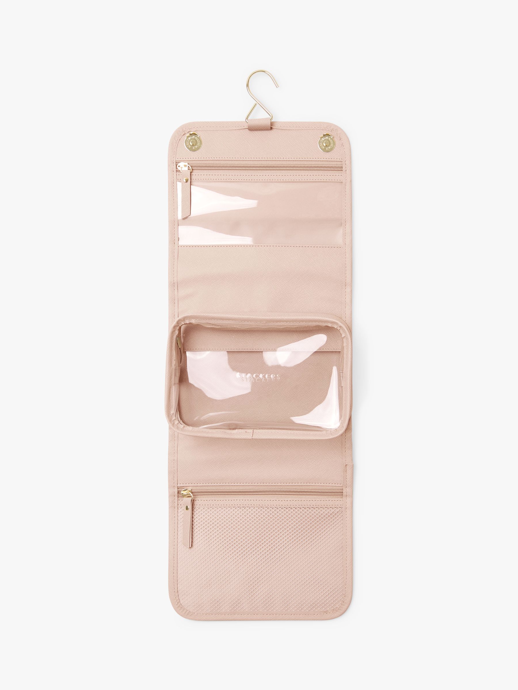 Stackers Travel Hanging Wash Bag, Blush Pink 3