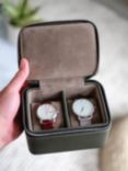 Stackers Double Watch Box, Olive