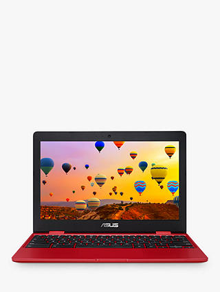 ASUS C223 Chromebook Laptop, Intel Celeron Processor, 4GB RAM, 32GB eMMC, 11.6" HD, Red