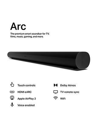 The Premium Smart soundbar for TV Gen 3 Black and SL Movies Black x2 Black with - The Wireless subwoofer for deep bass and More Gaming Music Microphone-Free Smart Speaker Sonos Arc 