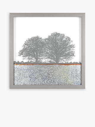 Charlotte Oakley - Across the Meadow Framed Print, 53.5 x 53.5cm, Grey
