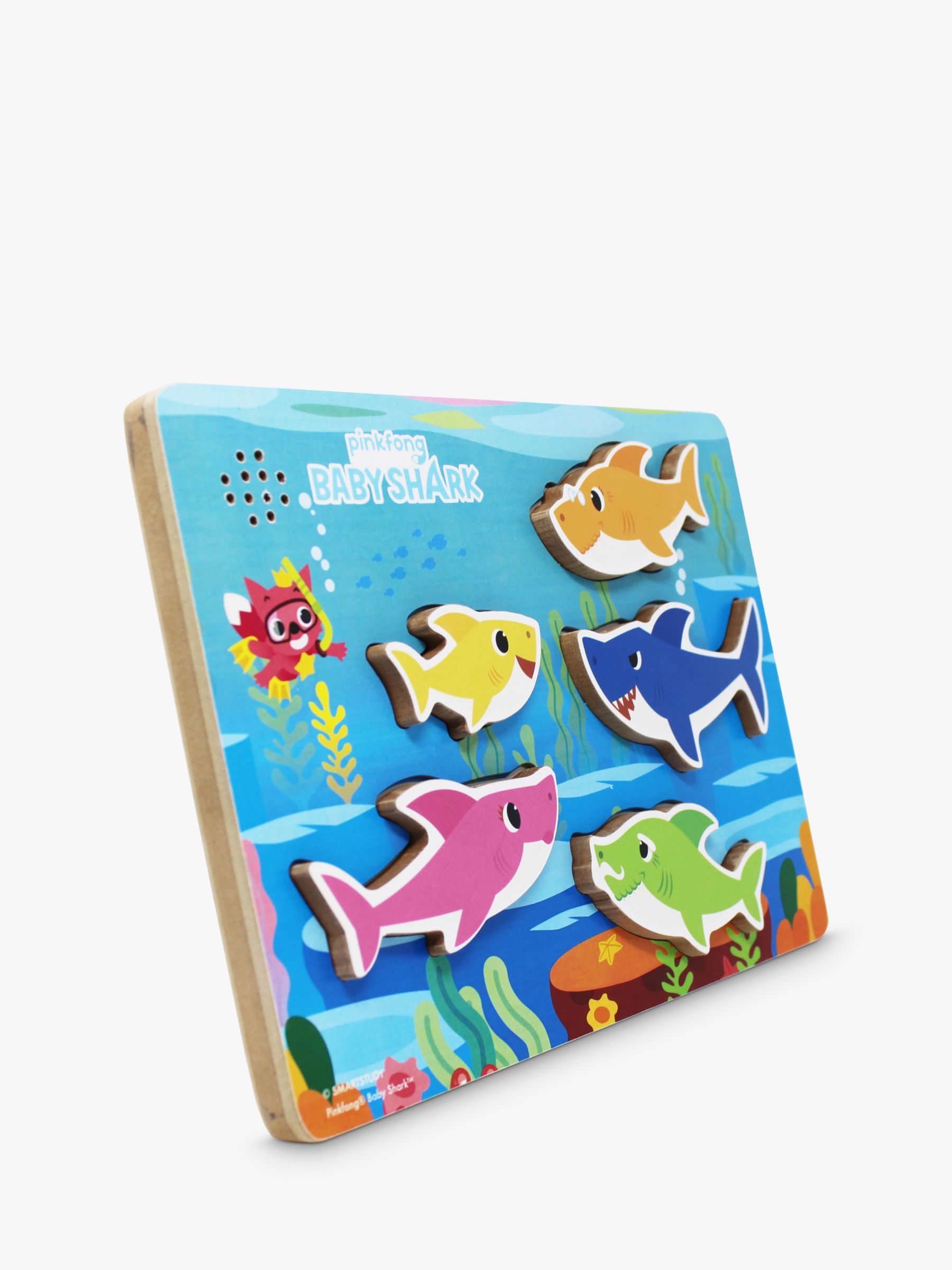 baby shark chunky wooden sound puzzle