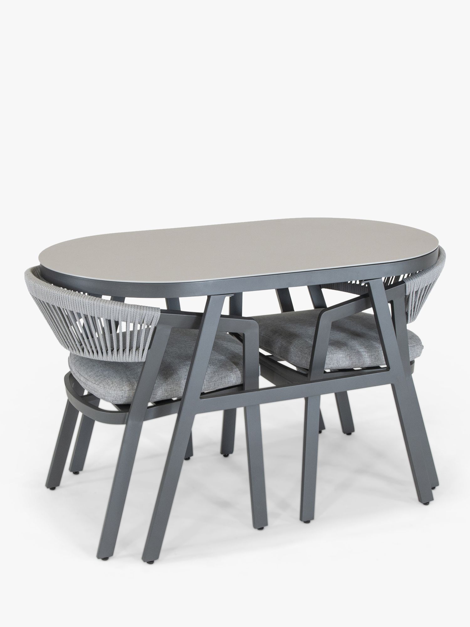 Photo of Menos by kettler cassis 2-seater garden bistro table & chairs set anthracite/grey