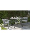 KETTLER Cassis 2-Seater Garden Bistro Table & Chairs Set, Anthracite/Grey
