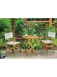 KETTLER RHS Chelsea 2-Seat Garden Bistro Table & Directors Chairs Set, FSC-Certified (Eucalyptus Wood), Natural