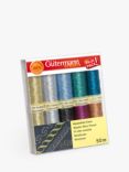 Gütermann creativ rPET Sewing Threads, 50m, Pack of 10, Metallic