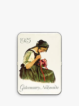 Gütermann creativ Nostalgic Sewing Tin with Sew-All Thread, 100m, Pack of 8, Plain