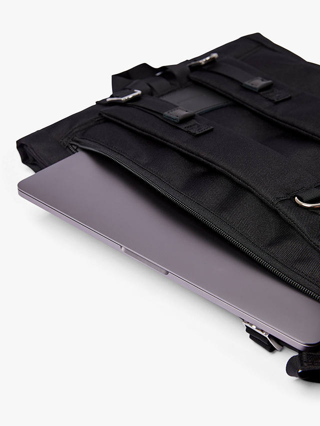 Sandqvist Bernt Recycled Roll-Top Backpack, 20L, Black