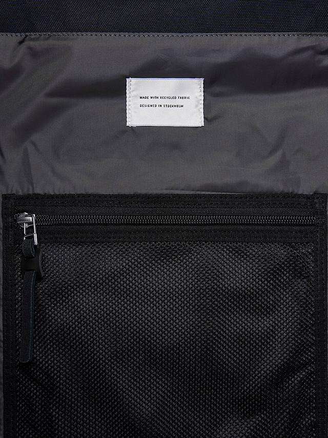 Sandqvist Bernt Recycled Roll-Top Backpack, 20L, Black