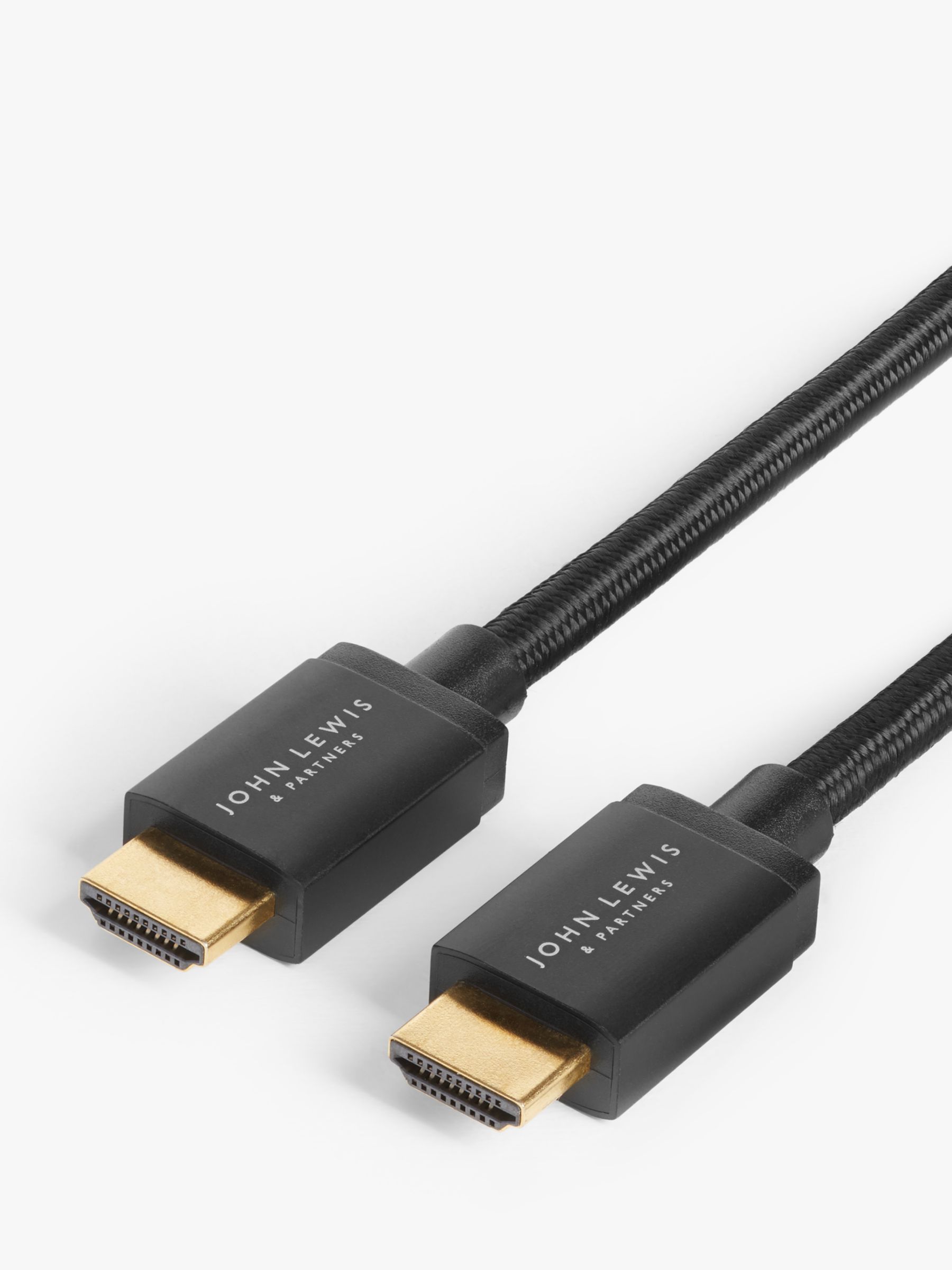John Lewis 4K HDMI Cable, 3m, Black