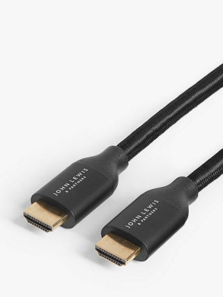 John Lewis & Partners 4K HDMI Cable, 3m, Black