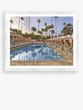 Beverly Hills Hotel 2 - Framed Print & Mount, 66 x 81cm, Blue/Multi