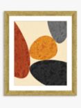 Desert Rocks 4 - Framed Print & Mount, 56 x 46cm, Brown/Multi