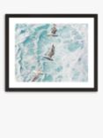Gannets 1 - Framed Print & Mount, 56 x 66cm, Blue