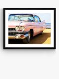 Pink Cadillac - Framed Print & Mount, 66 x 86cm, Pink