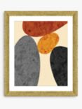 Desert Rocks 1 - Framed Print & Mount, 56 x 46cm, Brown/Multi