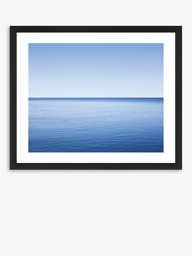 Calm - Framed Print & Mount, 56 x 66cm, Blue