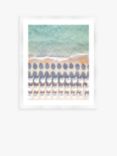 Sardinia Beach - Framed Print & Mount, 66 x 56cm, Blue