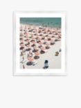 Beach Brella 1 - Framed Print & Mount, 56 x 66cm, Multi
