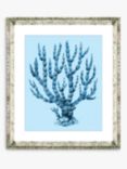 Blue Coral 6 - Framed Print & Mount, 46 x 36cm, Blue
