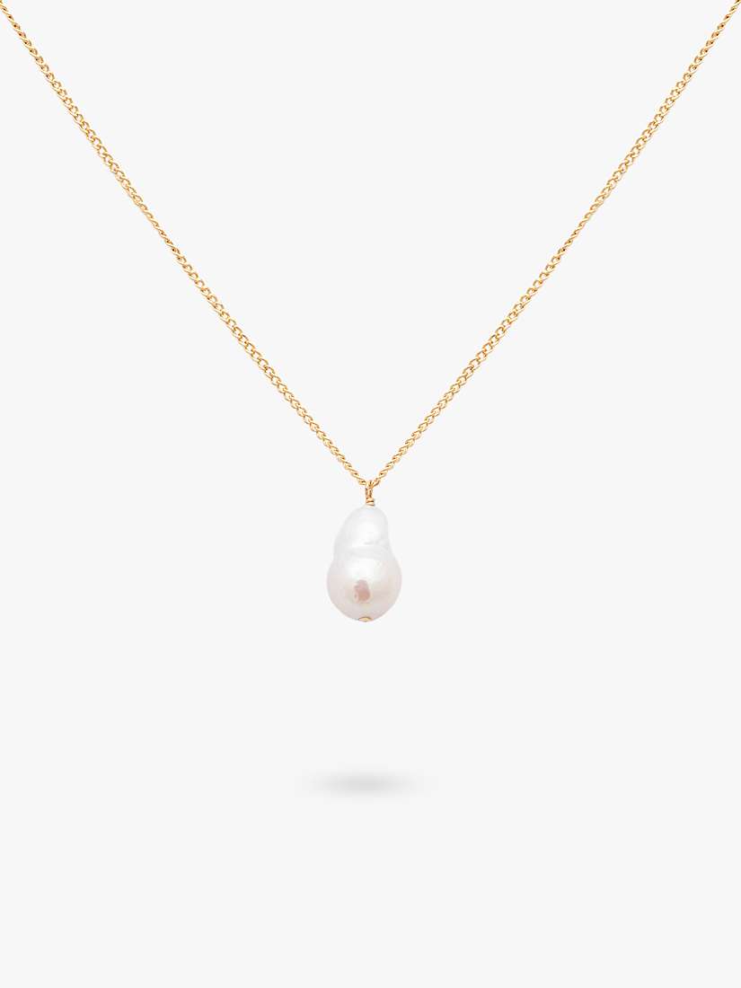 Buy Leah Alexandra Freshwater Baroque Pearl Pendant Necklace, Gold Online at johnlewis.com