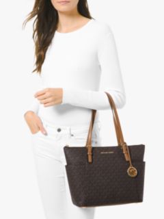 Michael kors east shop west top zip tote