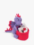 Knitty Critters Dakota Dragon Basket Buddy Crochet Kit, Purple/Red