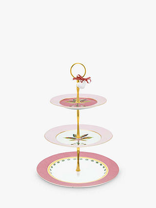 Pip Studio La Majorelle 3-Tier Cake Stand, 26.5cm, Pink