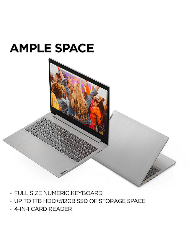Buy Lenovo IdeaPad 3 81WE006PUK Laptop, Intel Core i3 Processor, 4GB RAM, 128GB SSD, 15.6" Full HD, Grey Charcoal Online at johnlewis.com