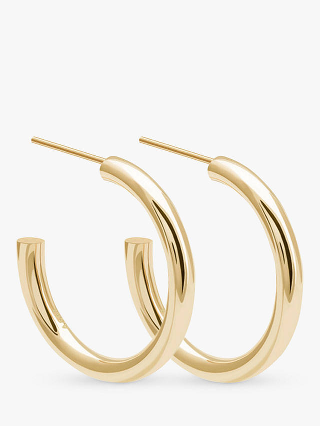 Astrid & Miyu Basic Large Hoop Earrings, Gold at John Lewis & Partners