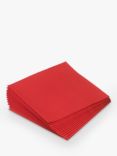 John Lewis Paper Napkins, Red, 40cm, Pack of 12