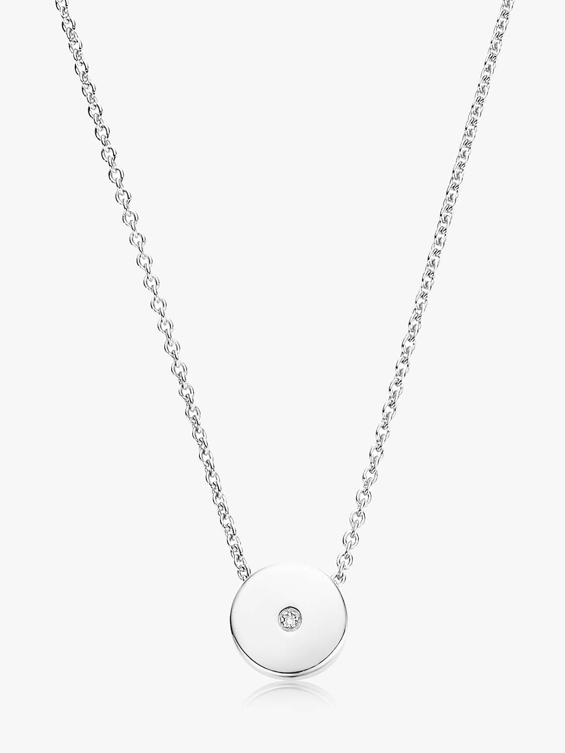 Buy Monica Vinader Linear Solo Diamond Pendant Necklace Online at johnlewis.com