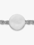 Monica Vinader Linear Solo Diamond Friendship Bracelet, Silver/Grey