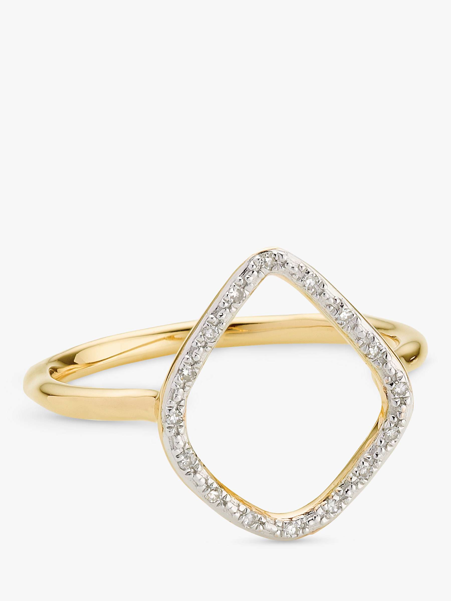 Buy Monica Vinader Riva Diamond Hoop Ring, Gold Online at johnlewis.com