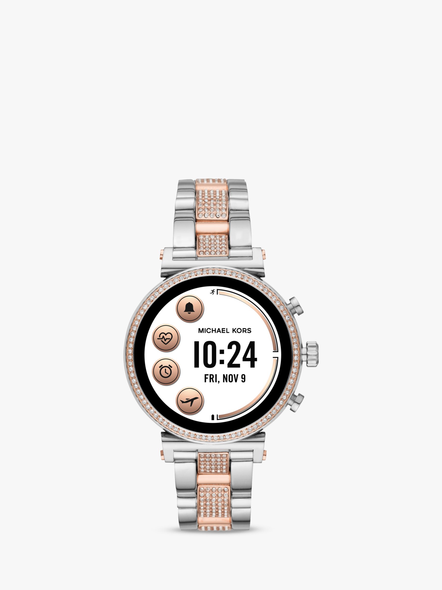 michael kors smartwatch silver and rose gold