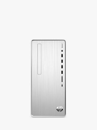 HP Pavilion TP01-1009na Desktop PC, Intel Core i5 Processor, 8GB RAM, 2TB HDD + 256GB SSD, Natural Silver