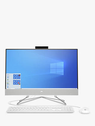 HP 24-dp0005na All-in-One Desktop PC, Intel Core i5 Processor, 8GB RAM, 256GB SSD, 23.8" Full HD, Natural Silver
