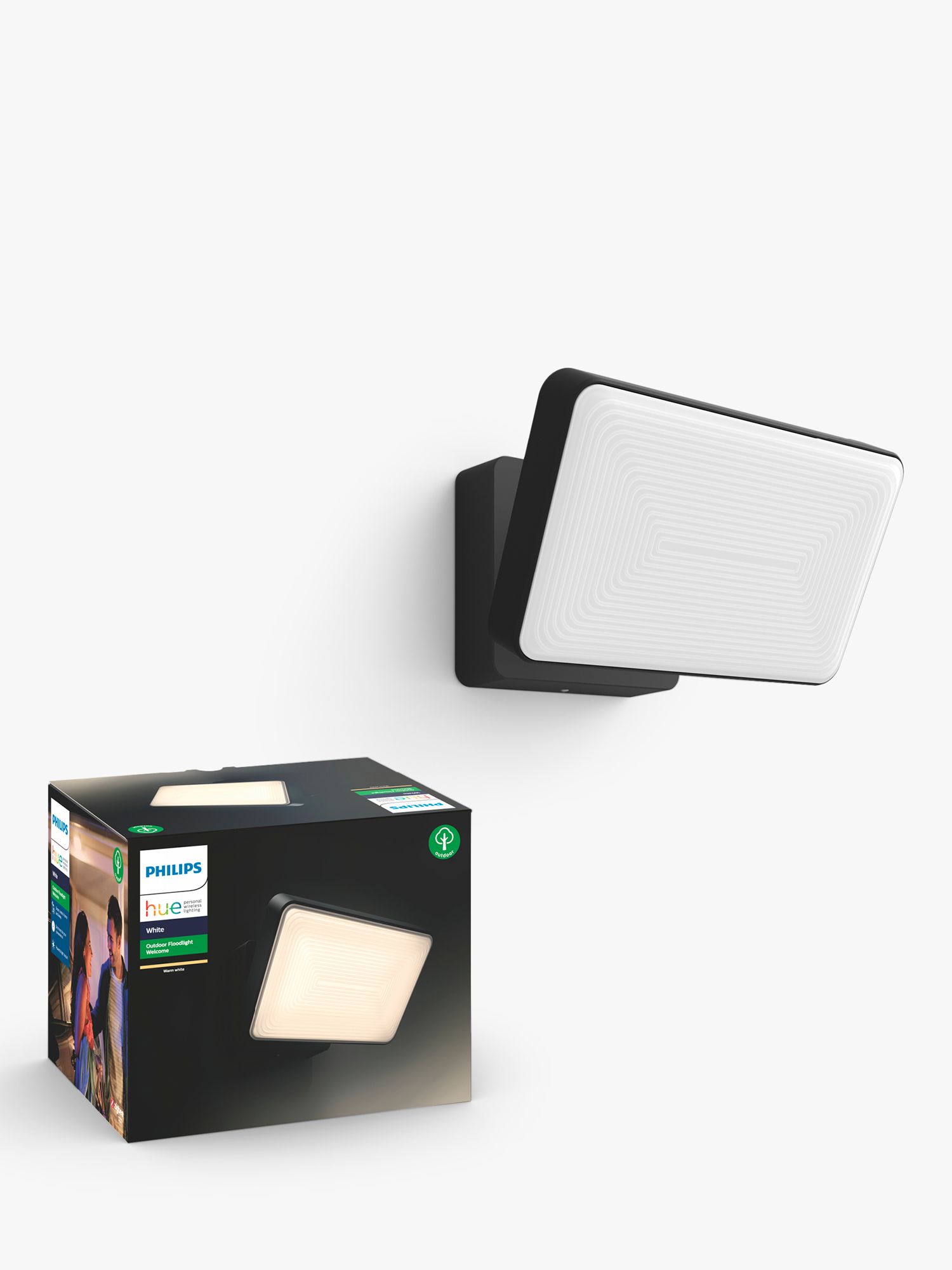Photo of Philips hue white ambiance welcome led smart outdoor floodlight black