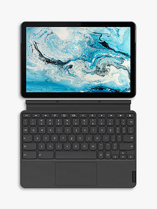 Lenovo Duet ZA6F0025GB Chromebook Detachable Laptop, MediaTek Processor, 4GB RAM, 64GB eMMC, 10.1" Full HD, Ice Blue/Iron Grey