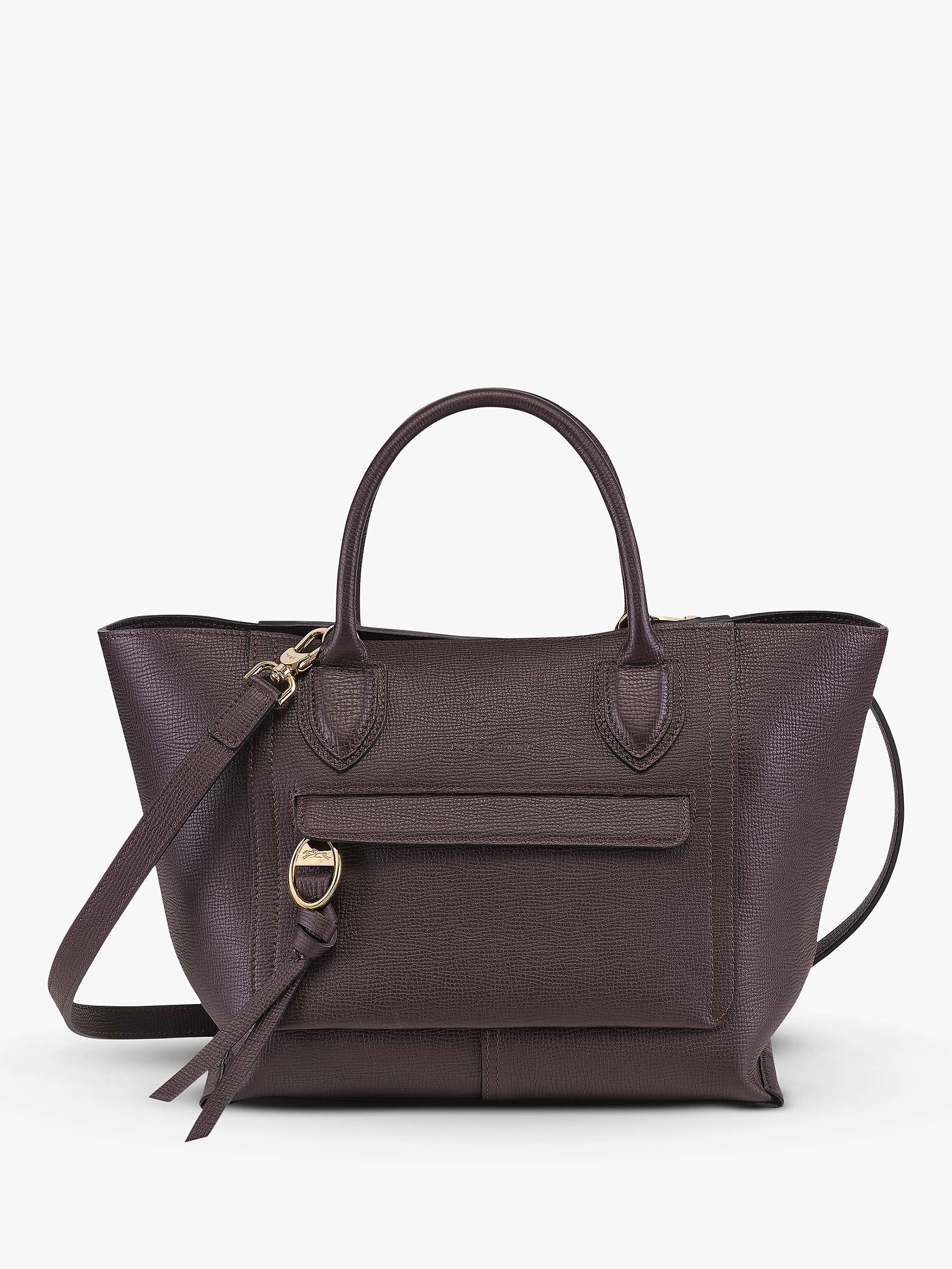 Buy Longchamp Mailbox Medium Leather Top Handle Bag Online at johnlewis.com