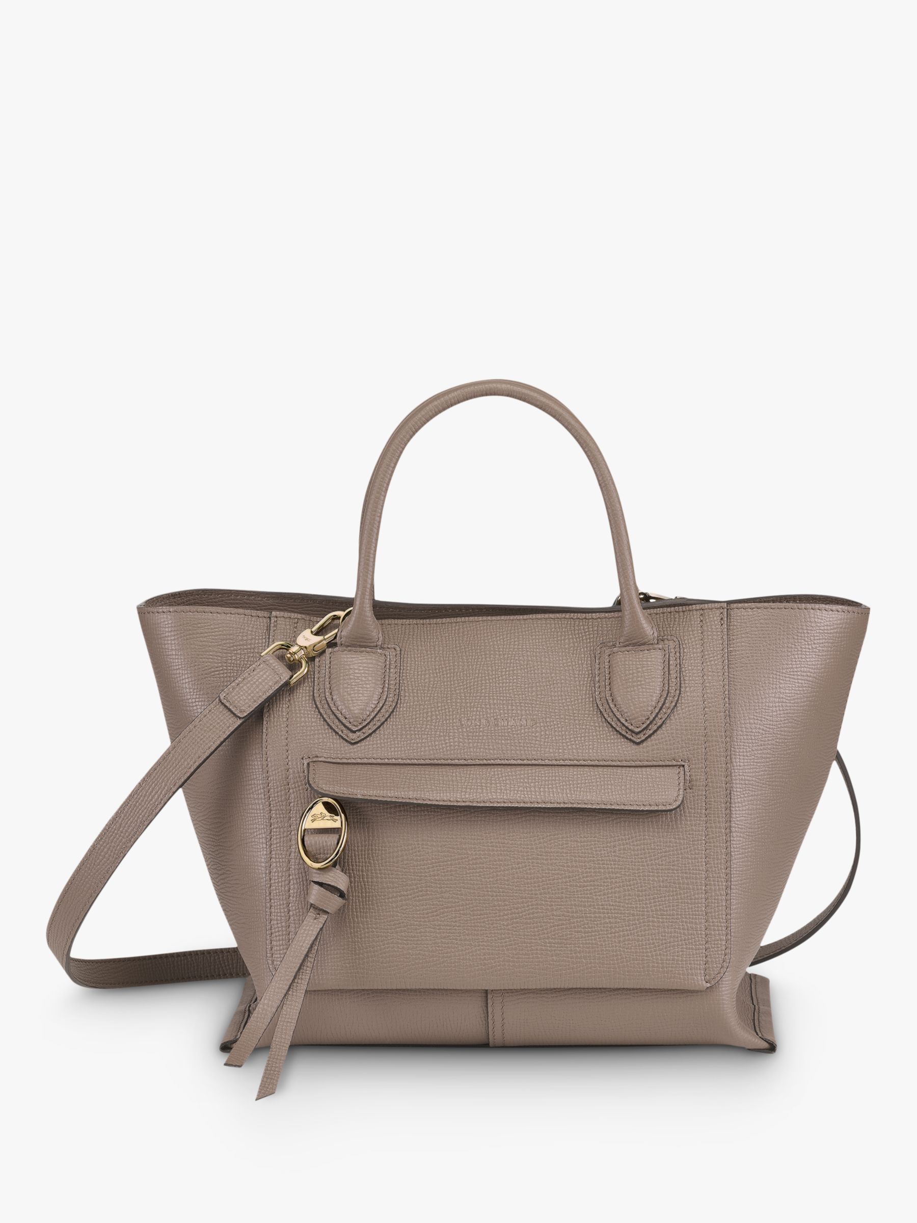 Longchamp Mailbox Medium Leather Top Handle Bag