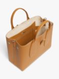 Longchamp Roseau Medium Leather Top Handle Bag, Natural