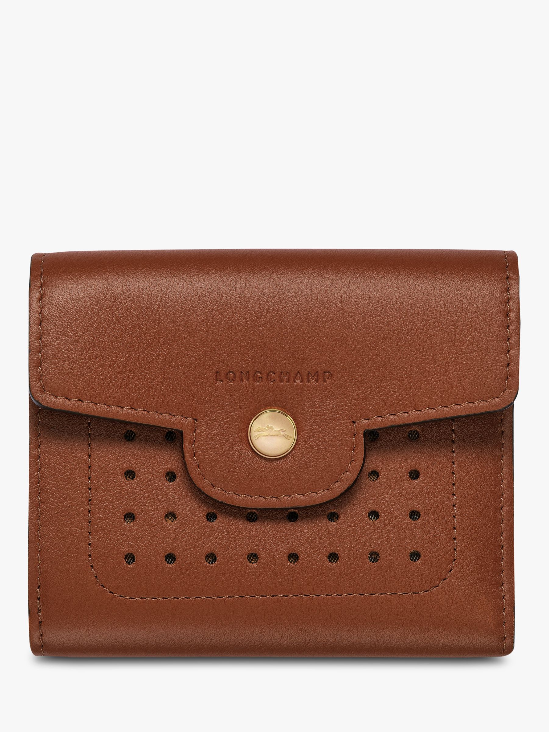 Longchamp Mademoiselle Longchamp Leather Compact Wallet