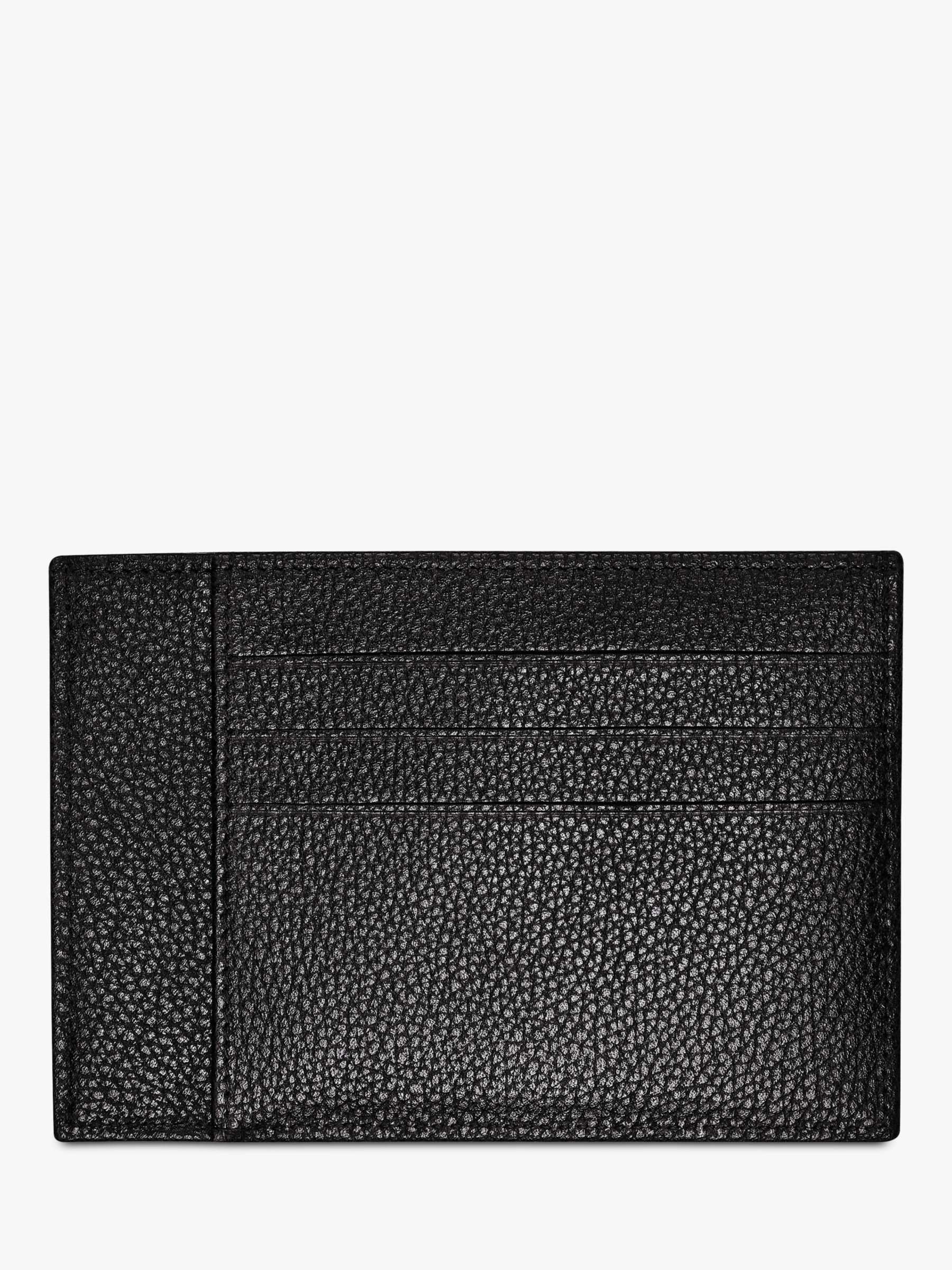 Longchamp Le Foulonné Leather Card Holder, Black