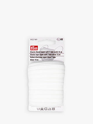 Prym Elastic Tape, 15m, 7mm, White