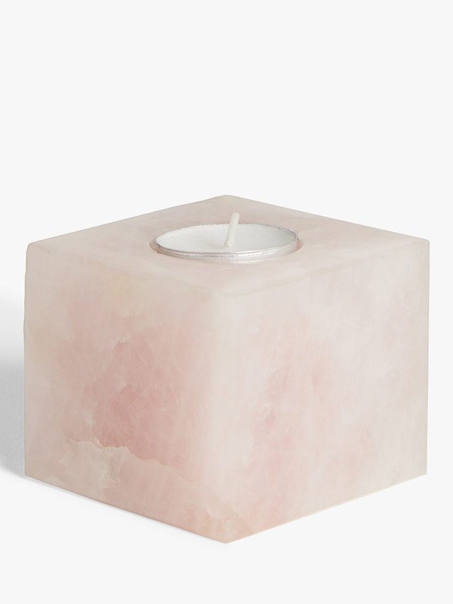 johnlewis.com | Rose Quartz Crystal Tealight Candle Holder