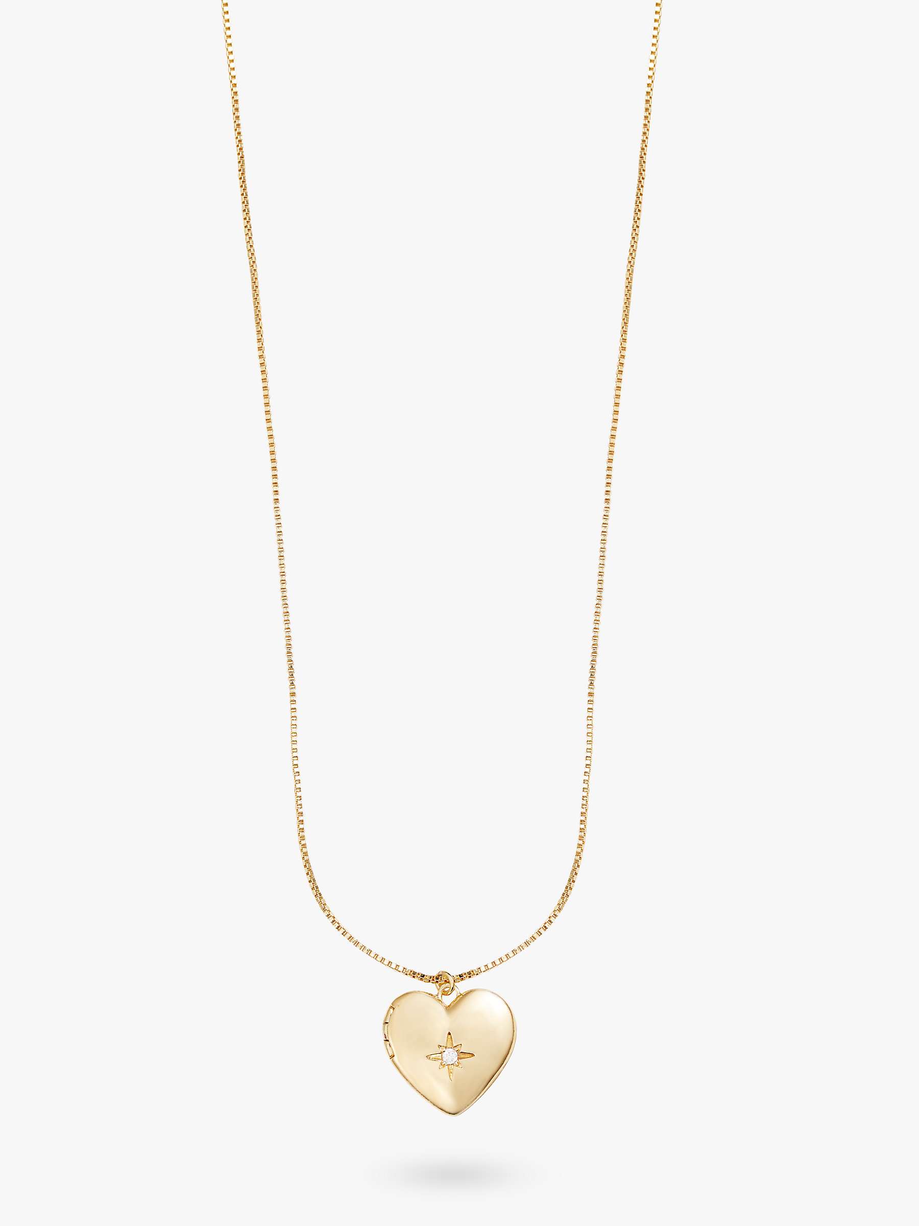 Buy Wanderlust + Co Heart Locket Pendant Necklace, Gold Online at johnlewis.com