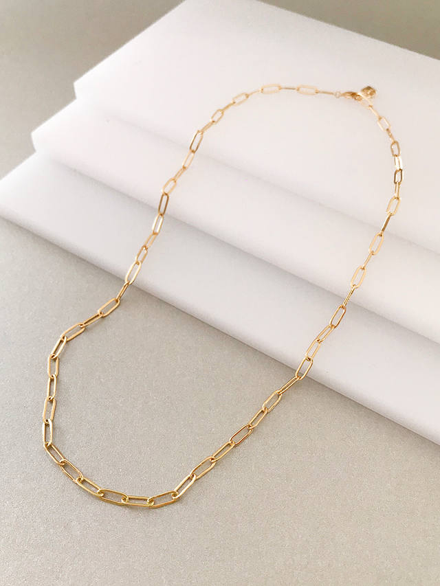 Wanderlust + Co Harper Chain Link Necklace, Gold